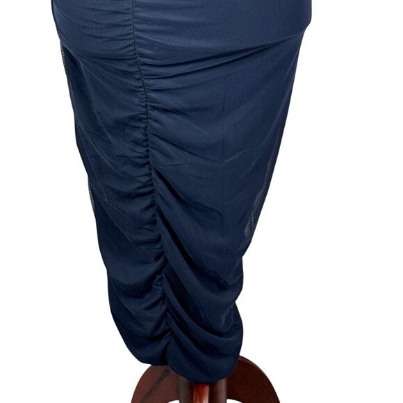 NWT LOVE X DESIGN One-Shoulder Mesh Body Con Dress Size Medium - Picture 13 of 16